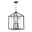 Craftmade Aaron 4 Light Pendant, Flat Black/Satin Brass