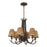 Craftmade Kokomo 6 Light Chandelier, Aged Bronze/Natural Sea - 58326-ABZ