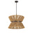 Craftmade Serena 6 Light Pendant, Flat Black/Walnut/Smoked Clear - 58596-FBWAL