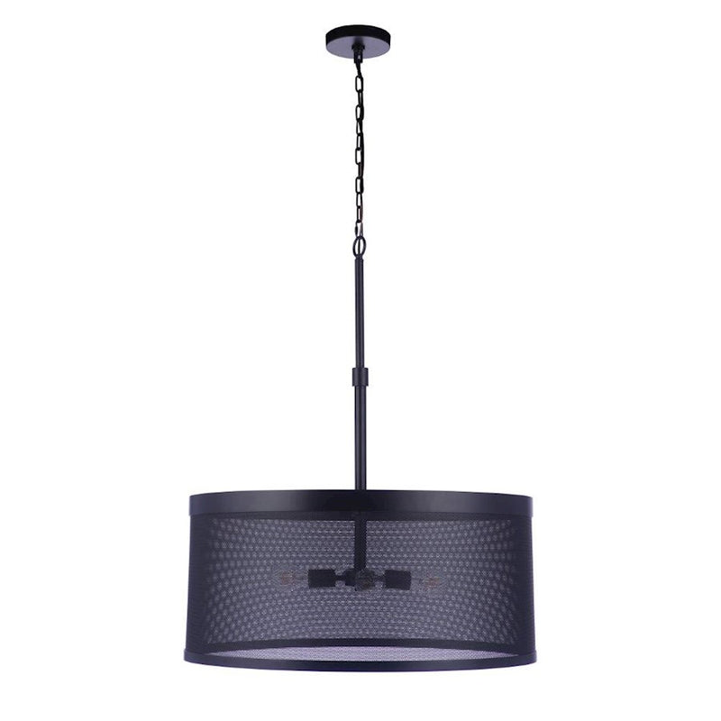 Craftmade Mesh 4 Light Pendant, Flat Black