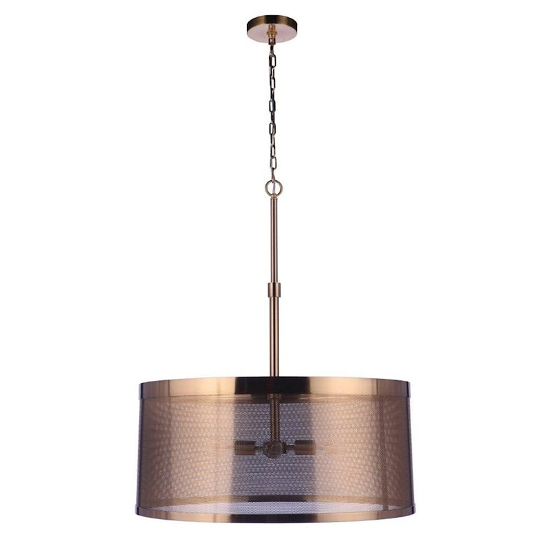 Craftmade Mesh 4 Light Pendant, Satin Brass