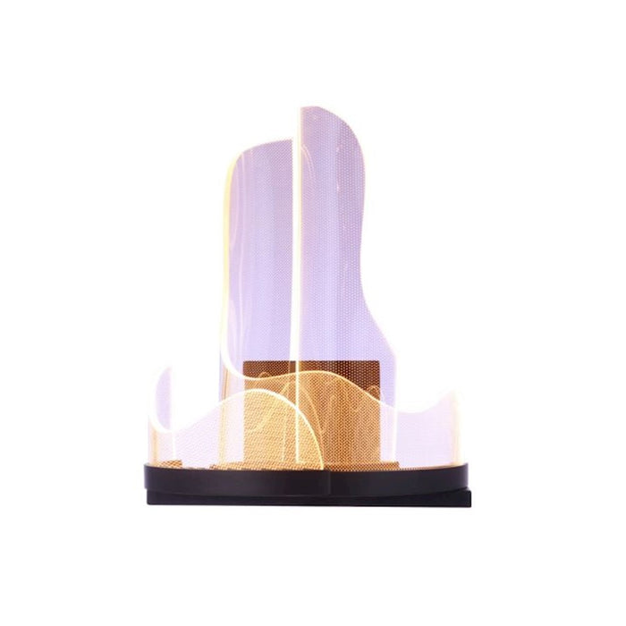 Craftmade Estrella 3 Arm LED Wall Sconce, Black/Clear Patterned