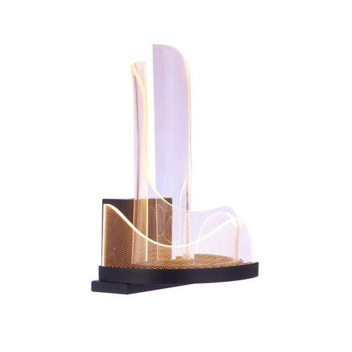 Craftmade Estrella 3 Arm LED Wall Sconce, Black/Clear Patterned