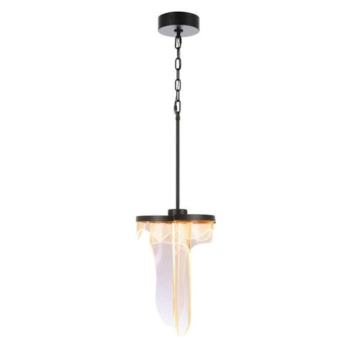 Craftmade Estrella 3 Arm LED Pendant, Black/Clear Patterned - 59693-FB-LED