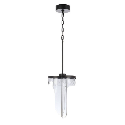 Craftmade Estrella 3 Arm LED Pendant, Black/Clear Patterned
