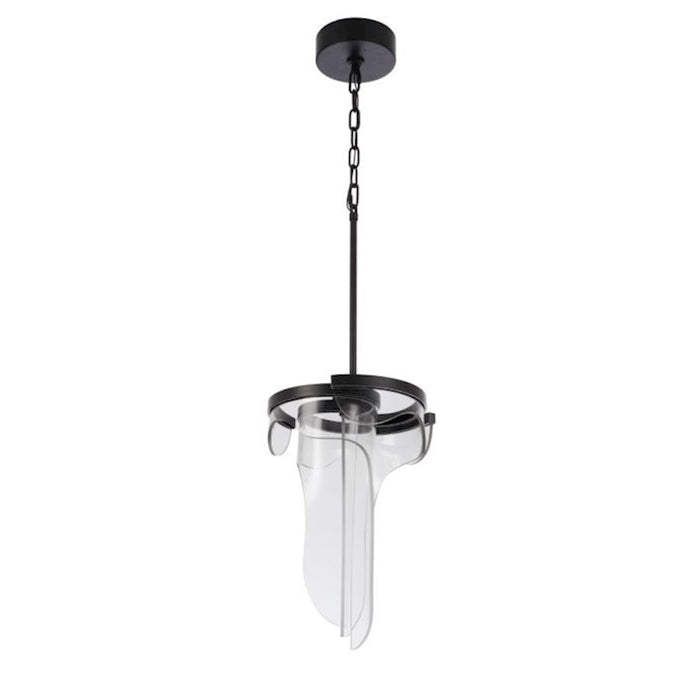 Craftmade Estrella 3 Arm LED Pendant, Black/Clear Patterned