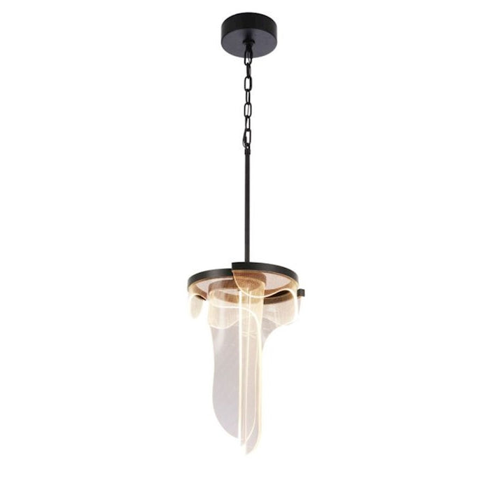 Craftmade Estrella 3 Arm LED Pendant, Black/Clear Patterned