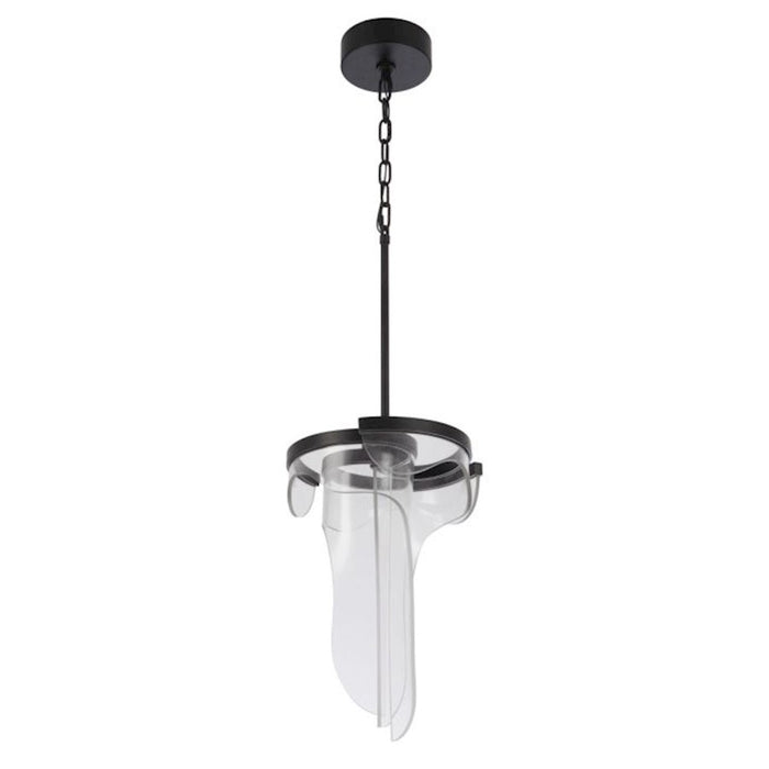 Craftmade Estrella 3 Arm LED Pendant, Black/Clear Patterned