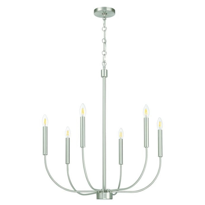 Craftmade Traci 6 Light Chandelier, Nickel - 59826-BNK