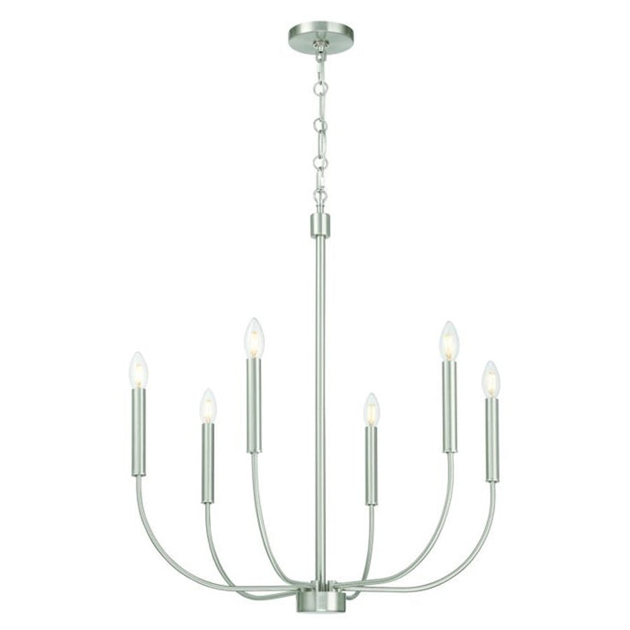 Craftmade Traci 6 Light Chandelier, Nickel
