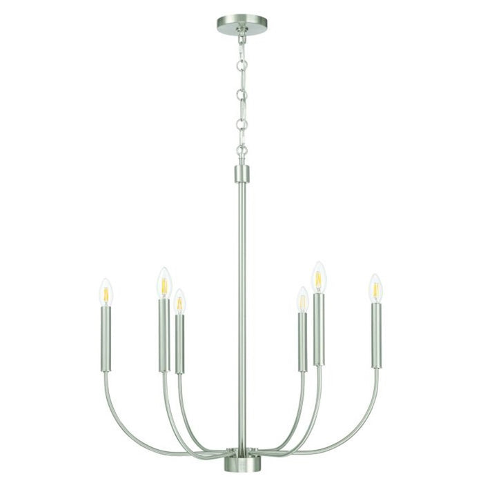 Craftmade Traci 6 Light Chandelier, Nickel