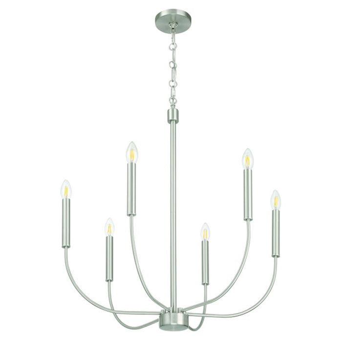 Craftmade Traci 6 Light Chandelier, Nickel