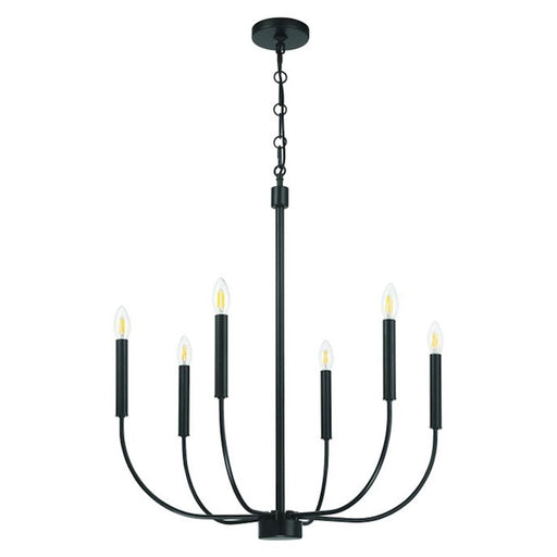 Craftmade Traci 6 Light Chandelier, Black - 59826-FB