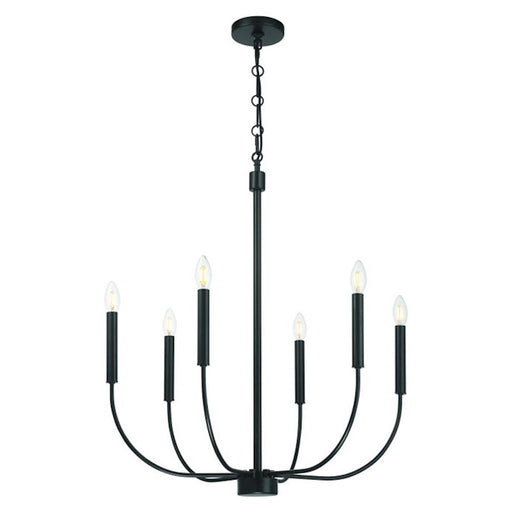 Craftmade Traci 6 Light Chandelier, Black