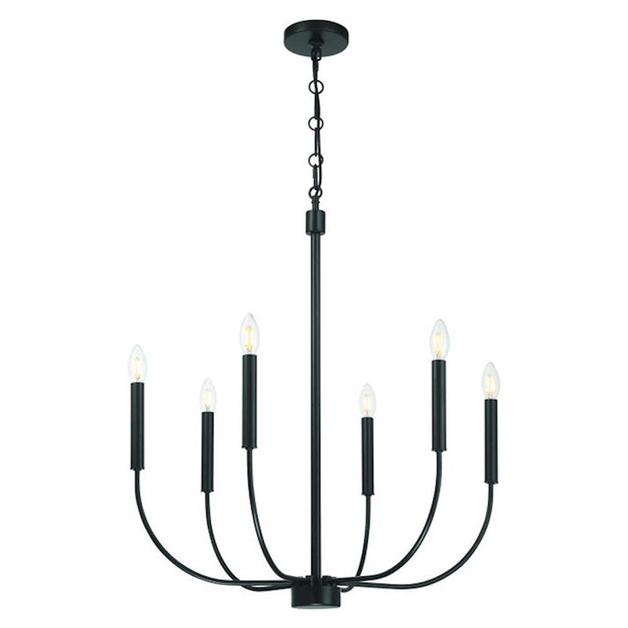 Craftmade Traci 6 Light Chandelier, Black