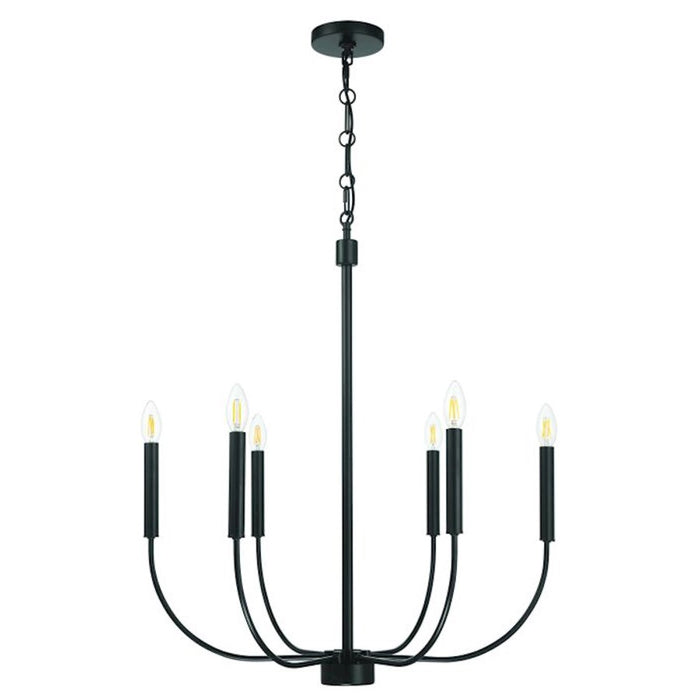 Craftmade Traci 6 Light Chandelier, Black