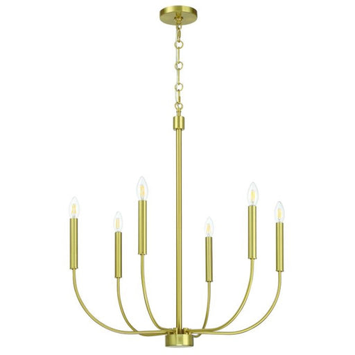 Craftmade Traci 6 Light Chandelier, Brass - 59826-SB