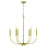 Craftmade Traci 6 Light Chandelier, Brass