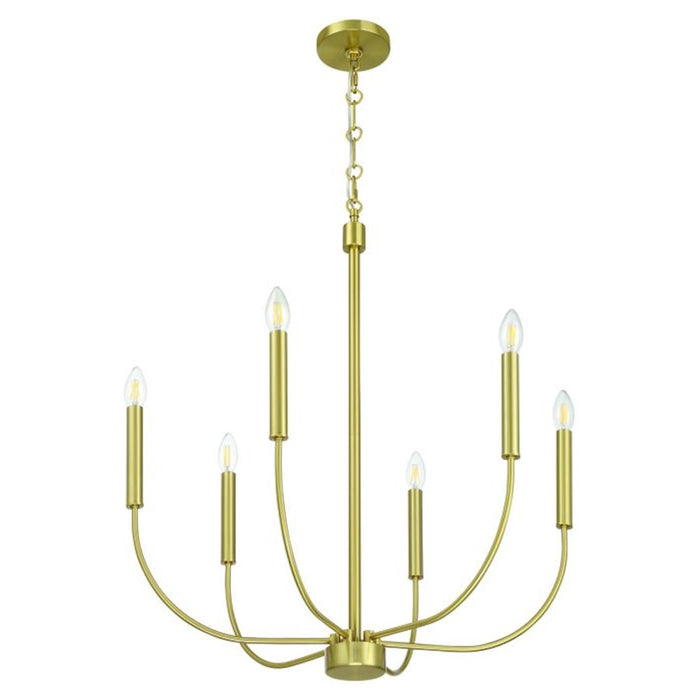 Craftmade Traci 6 Light Chandelier, Brass
