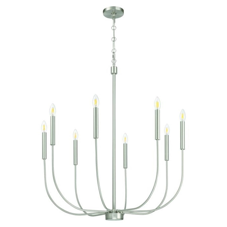Craftmade Traci 8 Light Chandelier, Nickel - 59828-BNK