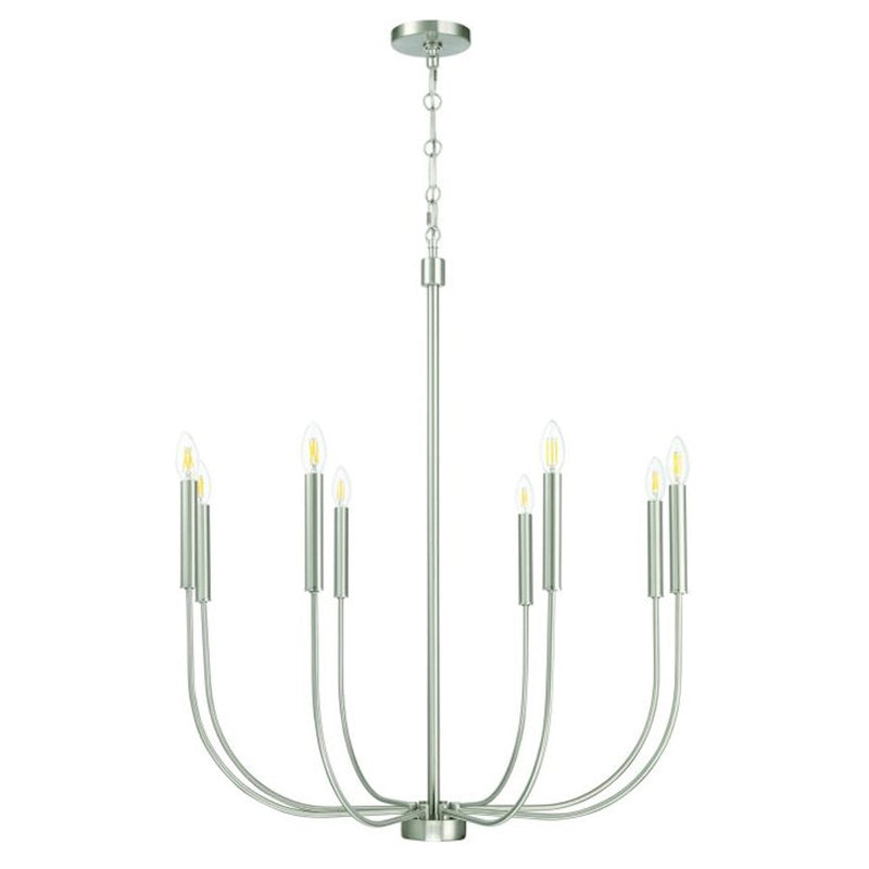 Craftmade Traci 8 Light Chandelier, Nickel