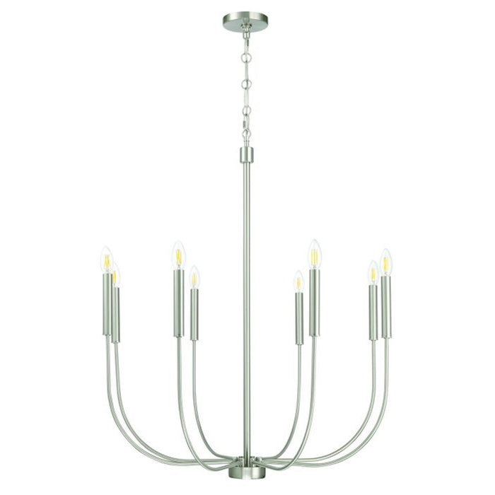 Craftmade Traci 8 Light Chandelier, Nickel