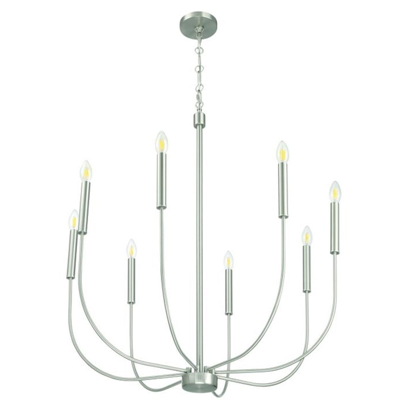 Craftmade Traci 8 Light Chandelier, Nickel