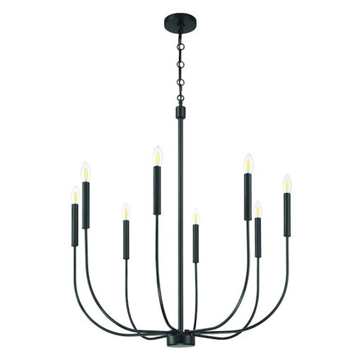 Craftmade Traci 8 Light Chandelier, Black - 59828-FB