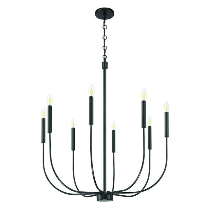 Craftmade Traci 8 Light Chandelier, Black - 59828-FB