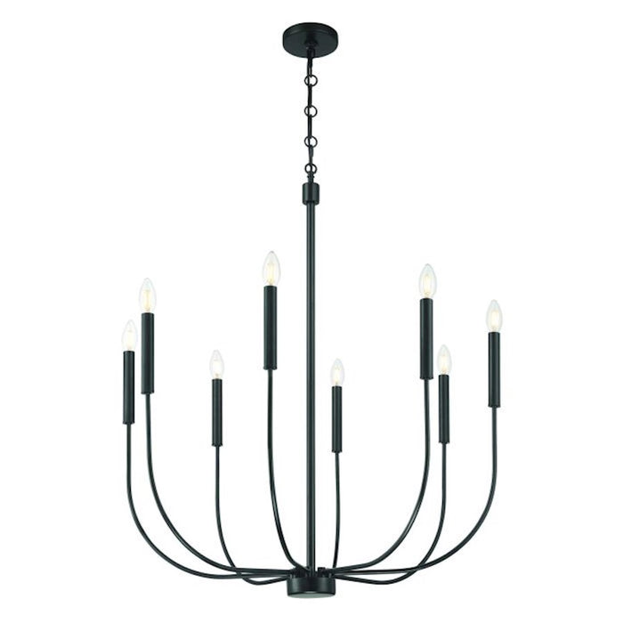 Craftmade Traci 8 Light Chandelier, Black