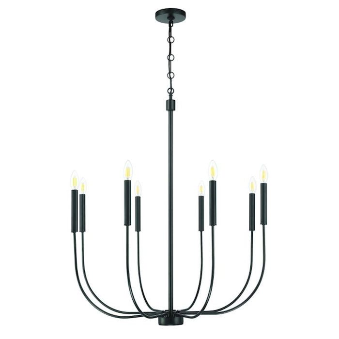 Craftmade Traci 8 Light Chandelier, Black