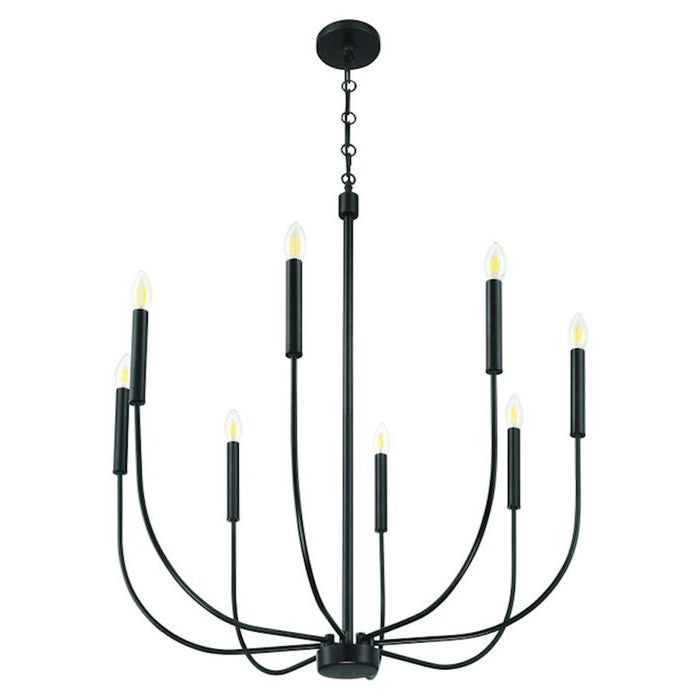Craftmade Traci 8 Light Chandelier, Black