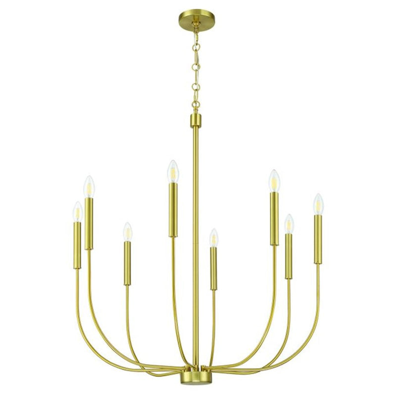 Craftmade Traci 8 Light Chandelier, Brass