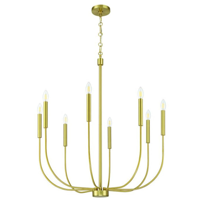 Craftmade Traci 8 Light Chandelier, Brass - 59828-SB