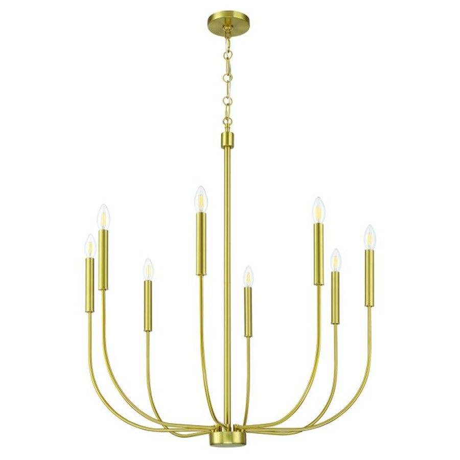 Craftmade Traci 8 Light Chandelier, Brass - 59828-SB