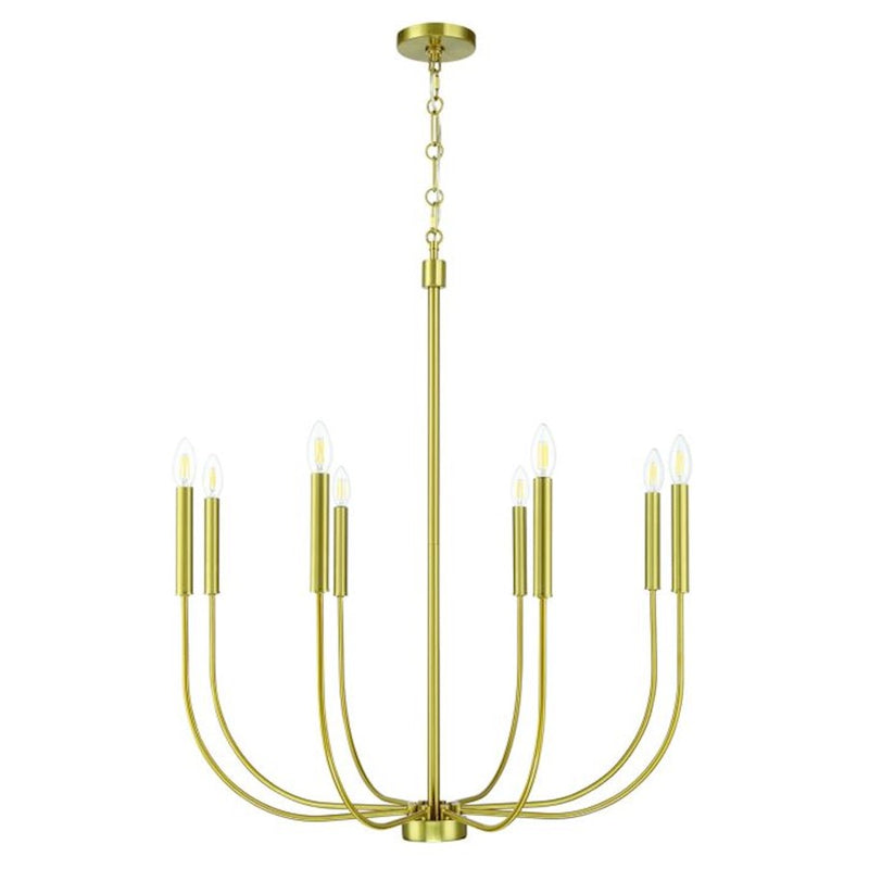 Craftmade Traci 8 Light Chandelier, Brass