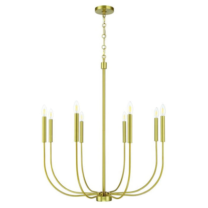 Craftmade Traci 8 Light Chandelier, Brass