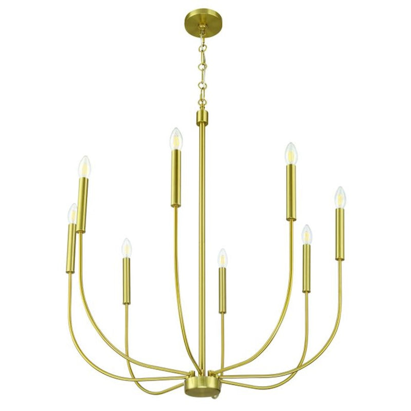 Craftmade Traci 8 Light Chandelier, Brass