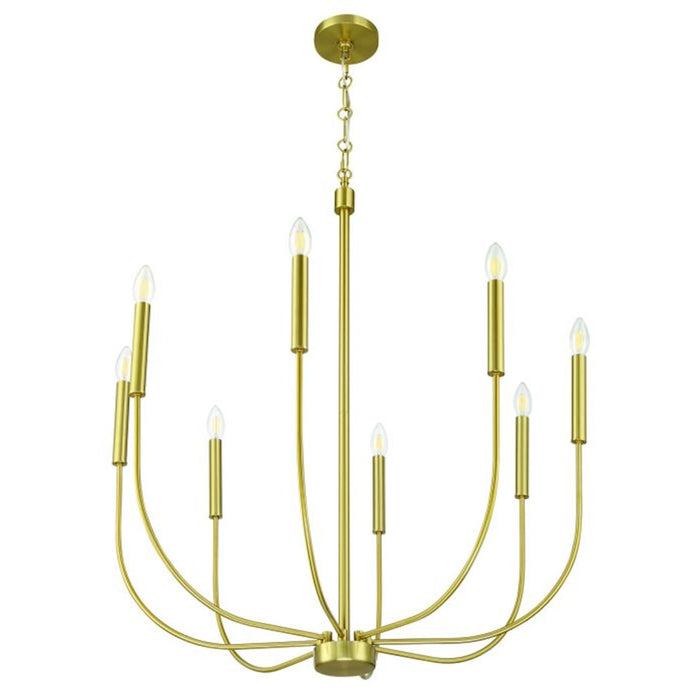 Craftmade Traci 8 Light Chandelier, Brass