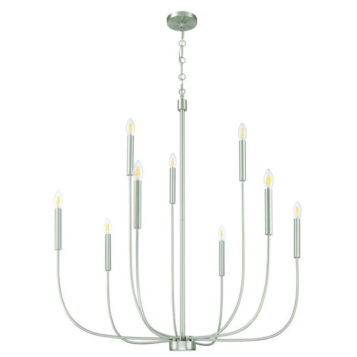 Craftmade Traci 9 Light Chandelier, Nickel - 59829-BNK