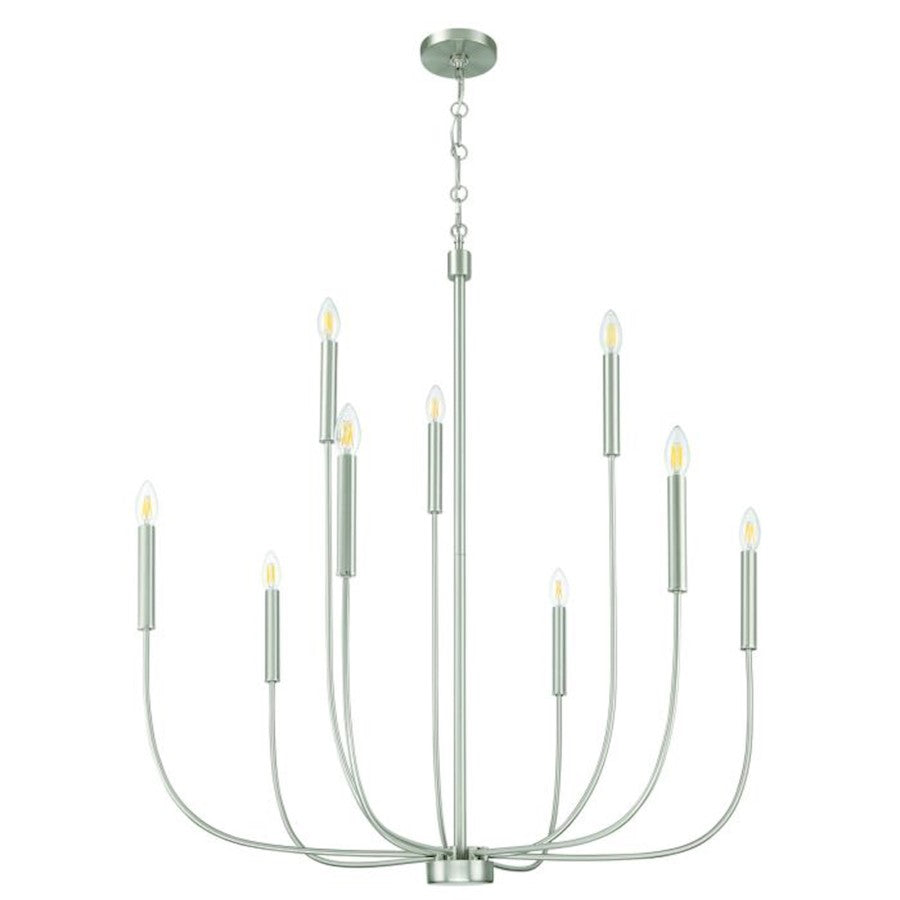 Craftmade Traci 9 Light Chandelier, Nickel - 59829-BNK