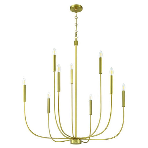 Craftmade Traci 9 Light Chandelier, Brass - 59829-SB