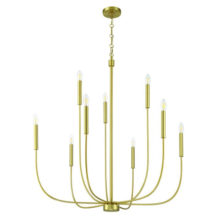 Craftmade Traci 9 Light Chandelier, Brass - 59829-SB