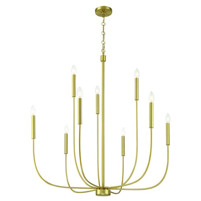 Craftmade Traci 9 Light Chandelier, Brass