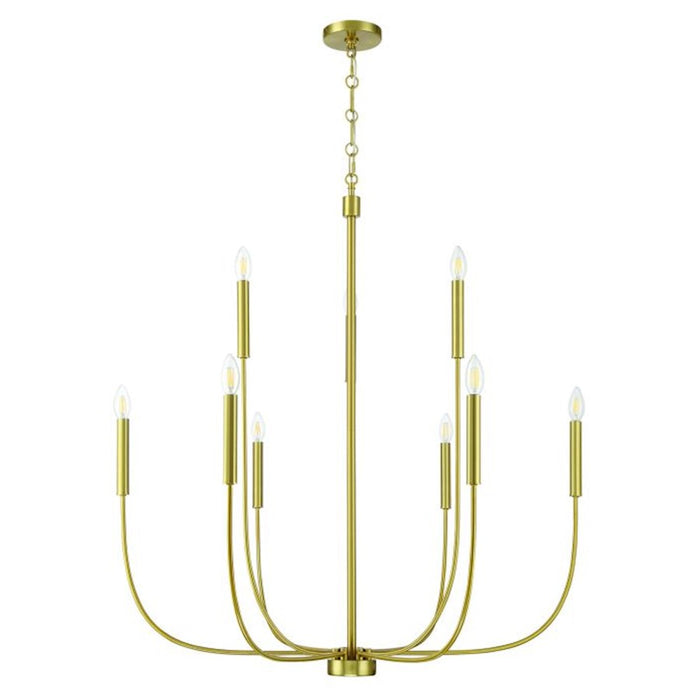 Craftmade Traci 9 Light Chandelier, Brass