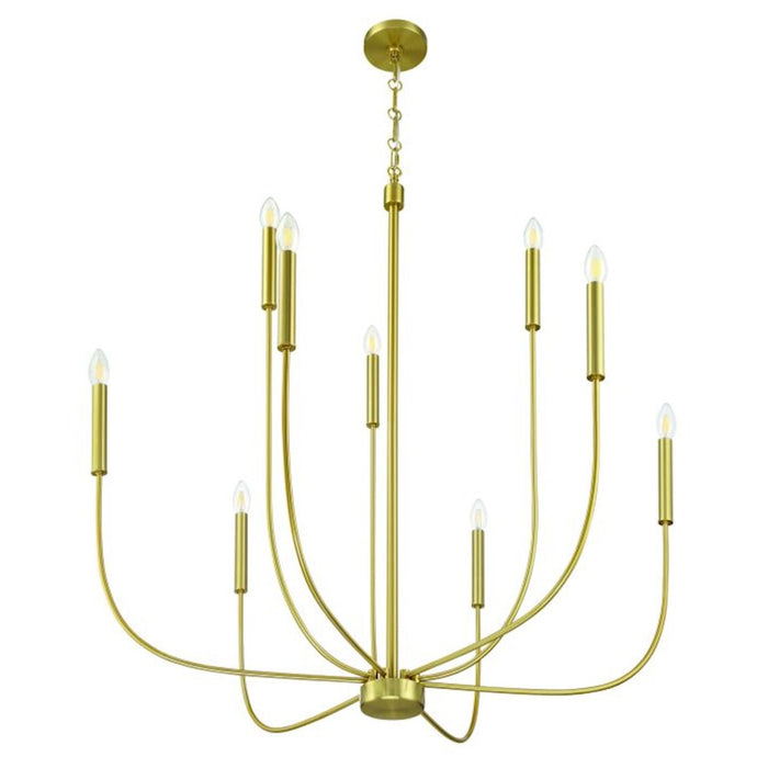 Craftmade Traci 9 Light Chandelier, Brass