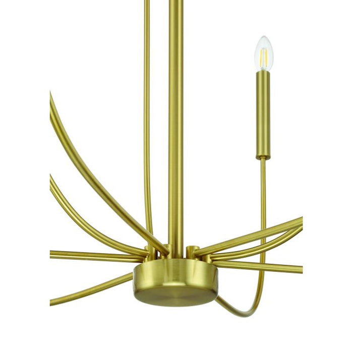 Craftmade Traci 9 Light Chandelier, Brass