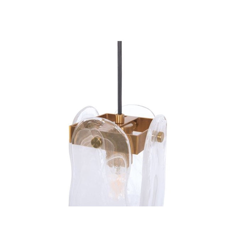 Craftmade Angela 1 Light Pendant, Brass/White Art Glass