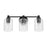 Craftmade Lyndsey 3 Light Vanity, Black/Clear Textured