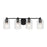 Craftmade Lyndsey 4 Light Vanity, Black/Clear Textured